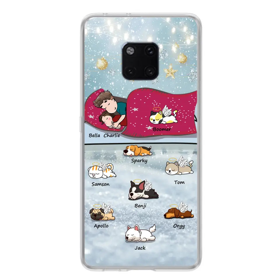 Personalized Couple With Pet Phone Case - Up to 8 Pets - Best Gift For Dog/Cat Lover - Case For Xiaomi, Oppo And Huawei