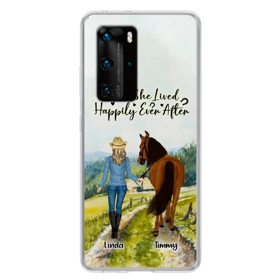 Personalized Horse Girl Phone Case - Up to 4 Horses - Best Gift For Horse Lover - Just A Girl Who Loves Horses - Case For Xiaomi, Huawei & Oppo