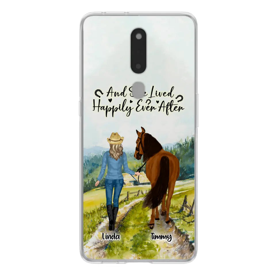 Personalized Horse Girl Phone Case - Up to 4 Horses - Best Gift For Horse Lover - Just A Girl Who Loves Horses - Case For Xiaomi, Huawei & Oppo