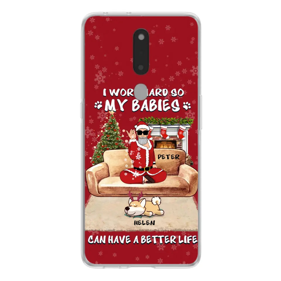 Personalized Christmas Pet Dad Phone Case - Man With Up to 4 Pets - Gift For Cat/ Dog Lover - Case For Xiaomi, Oppo And Huawei