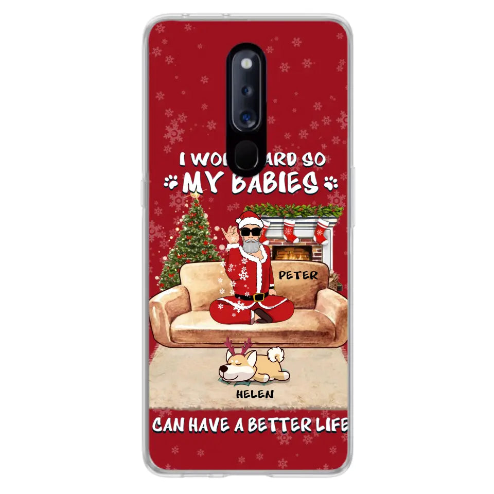 Personalized Christmas Pet Dad Phone Case - Man With Up to 4 Pets - Gift For Cat/ Dog Lover - Case For Xiaomi, Oppo And Huawei