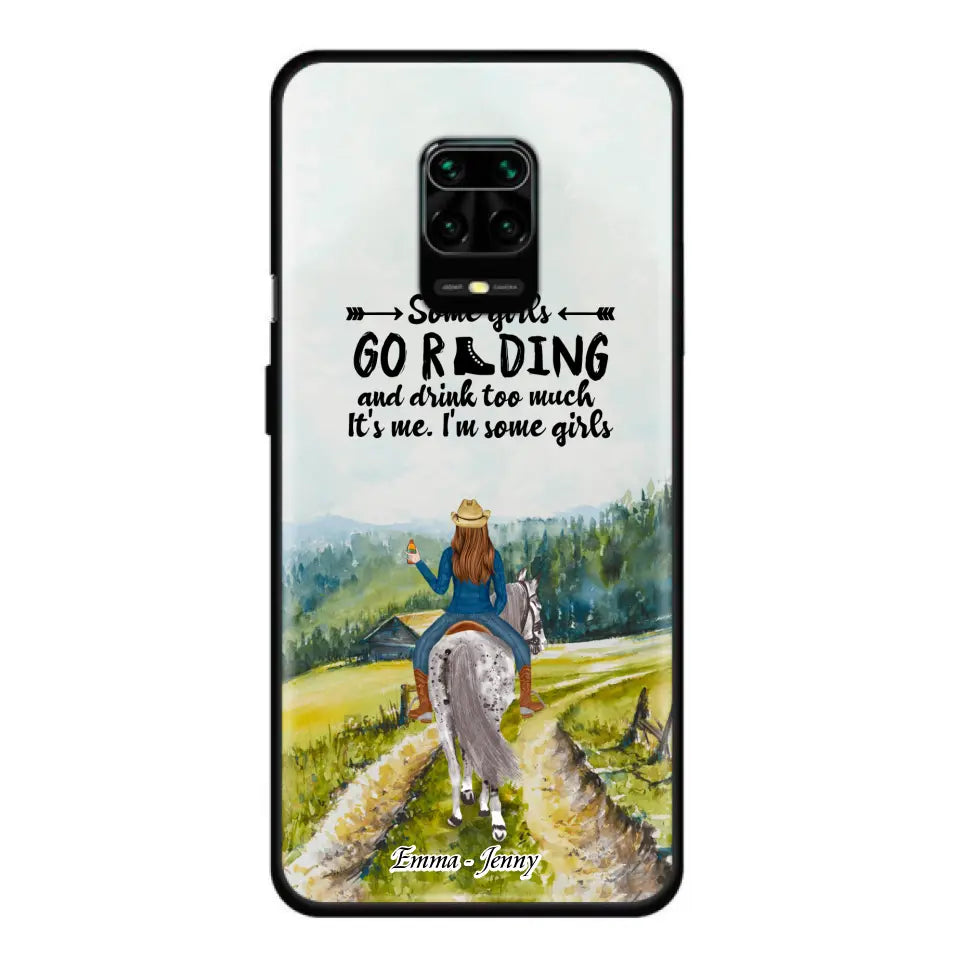 Personalized Riding Horse Phone Case - Up to 2 Girls - Best Gift For Horse Lover/Friends - Some Girls Go Riding And Drink Too Much It's Me - Case For Xiaomi, Huawei & Oppo