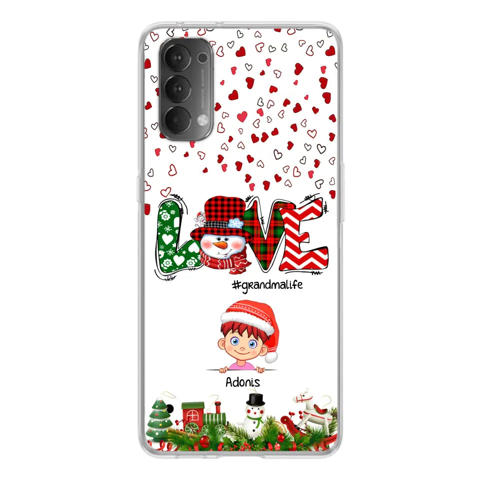 Personalized Christmas Grandmalife Phone Case - Up to 6 Kids - Christmas Gift For Grandma, Mama - Case For Xiaomi, Oppo And Huawei