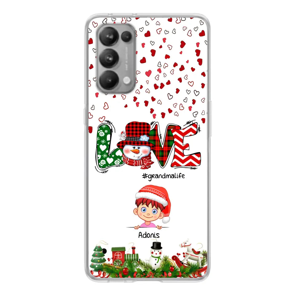 Personalized Christmas Grandmalife Phone Case - Up to 6 Kids - Christmas Gift For Grandma, Mama - Case For Xiaomi, Oppo And Huawei