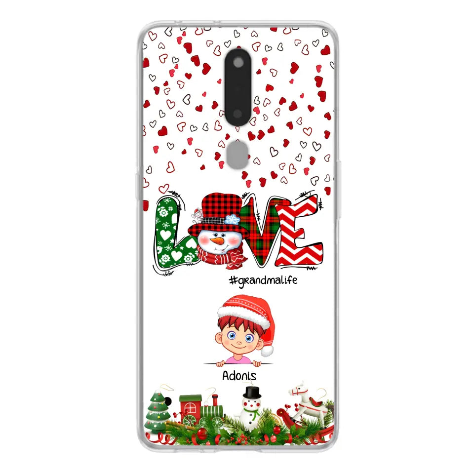 Personalized Christmas Grandmalife Phone Case - Up to 6 Kids - Christmas Gift For Grandma, Mama - Case For Xiaomi, Oppo And Huawei