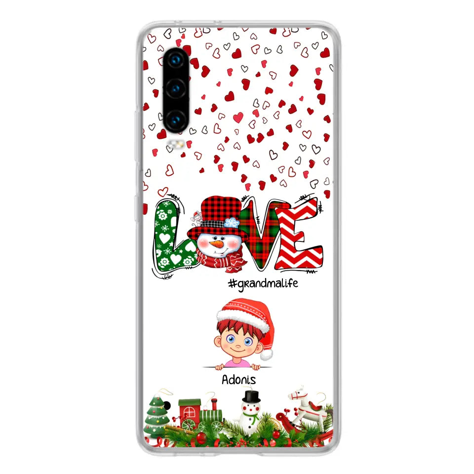 Personalized Christmas Grandmalife Phone Case - Up to 6 Kids - Christmas Gift For Grandma, Mama - Case For Xiaomi, Oppo And Huawei