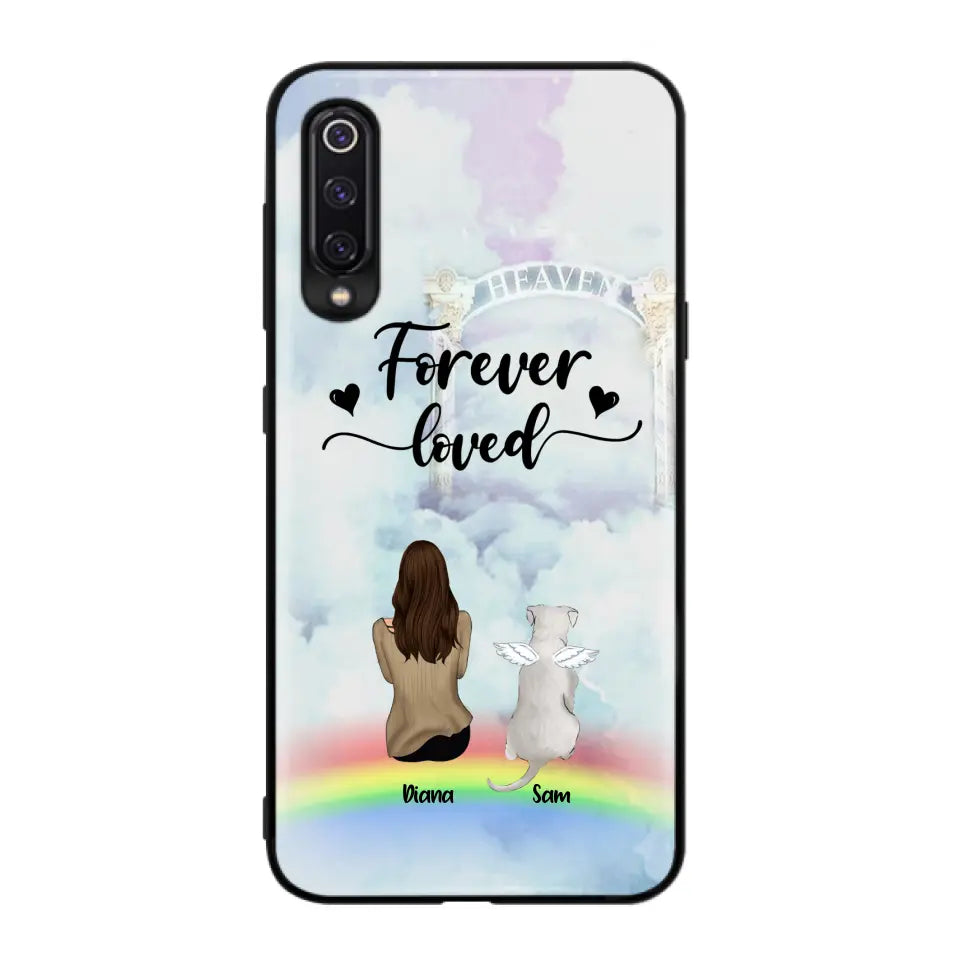 Personalized Memorial Pets Phone Case - Man/Woman With Up to 4 Pets - Memorial Gift For Dog Lovers/Cat Lovers - Forever Loved - For Xiaomi, Oppo And Huawei Phone Case - AXSIO5