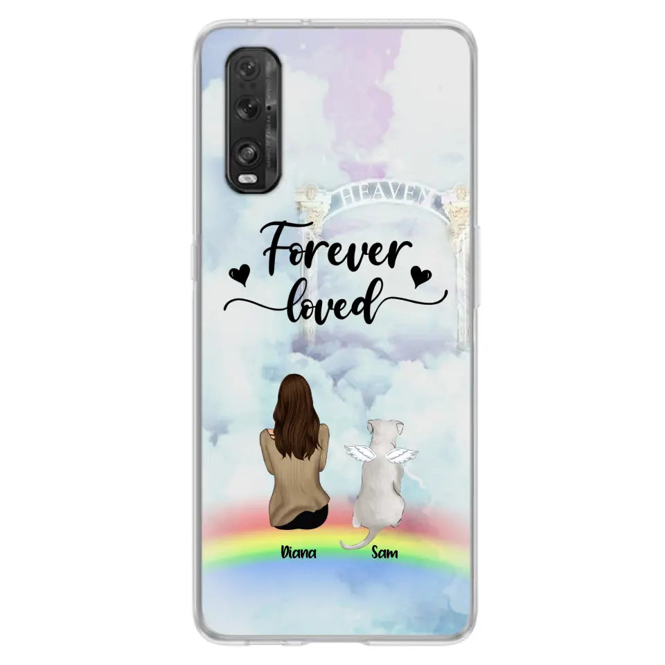 Personalized Memorial Pets Phone Case - Man/Woman With Up to 4 Pets - Memorial Gift For Dog Lovers/Cat Lovers - Forever Loved - For Xiaomi, Oppo And Huawei Phone Case - AXSIO5