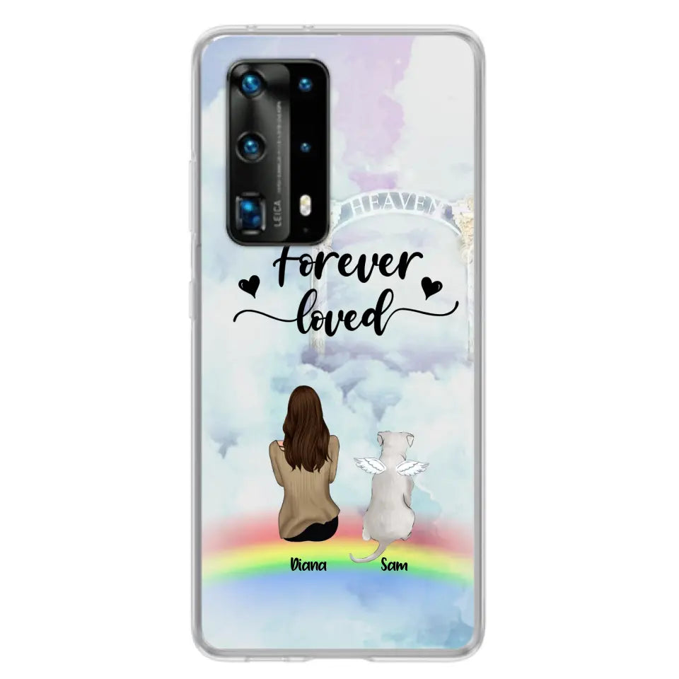 Personalized Memorial Pets Phone Case - Man/Woman With Up to 4 Pets - Memorial Gift For Dog Lovers/Cat Lovers - Forever Loved - For Xiaomi, Oppo And Huawei Phone Case - AXSIO5