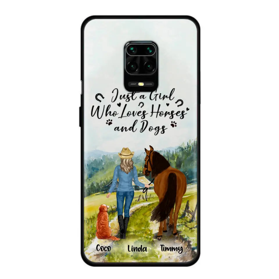 Personalized Horse And Dog Phone Case - Man/Woman/Girl/Boy With Up to 2 Horses And 4 Dogs - Gift For Horse/Dog Lover - Case For Xiaomi, Oppo And Huawei