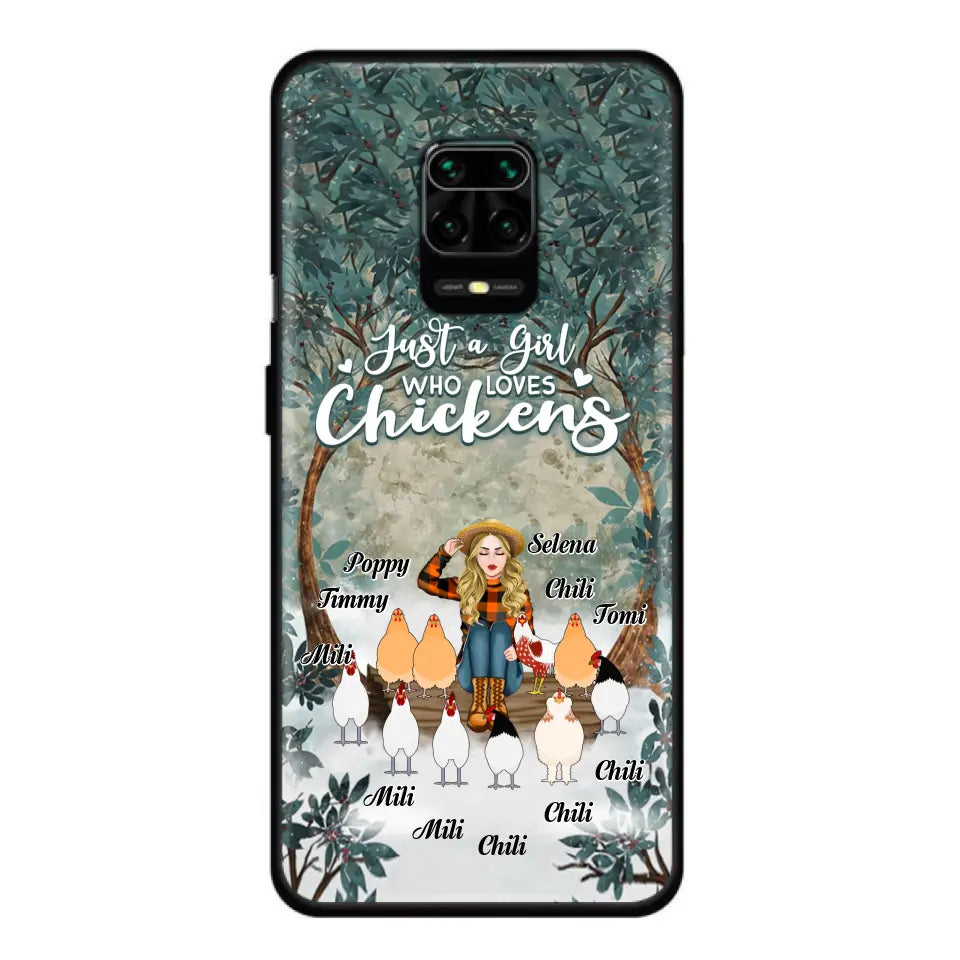 Personalized Just A Girl Who Loves Chickens Phone Case - Girl With Up to 10 Chickens - Case For Xiaomi, Oppo And Huawei