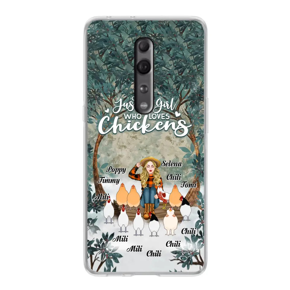 Personalized Just A Girl Who Loves Chickens Phone Case - Girl With Up to 10 Chickens - Case For Xiaomi, Oppo And Huawei