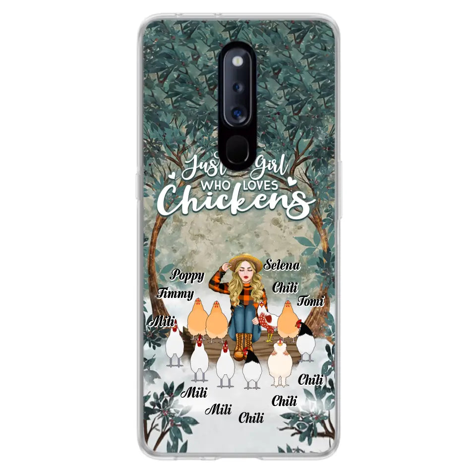 Personalized Just A Girl Who Loves Chickens Phone Case - Girl With Up to 10 Chickens - Case For Xiaomi, Oppo And Huawei