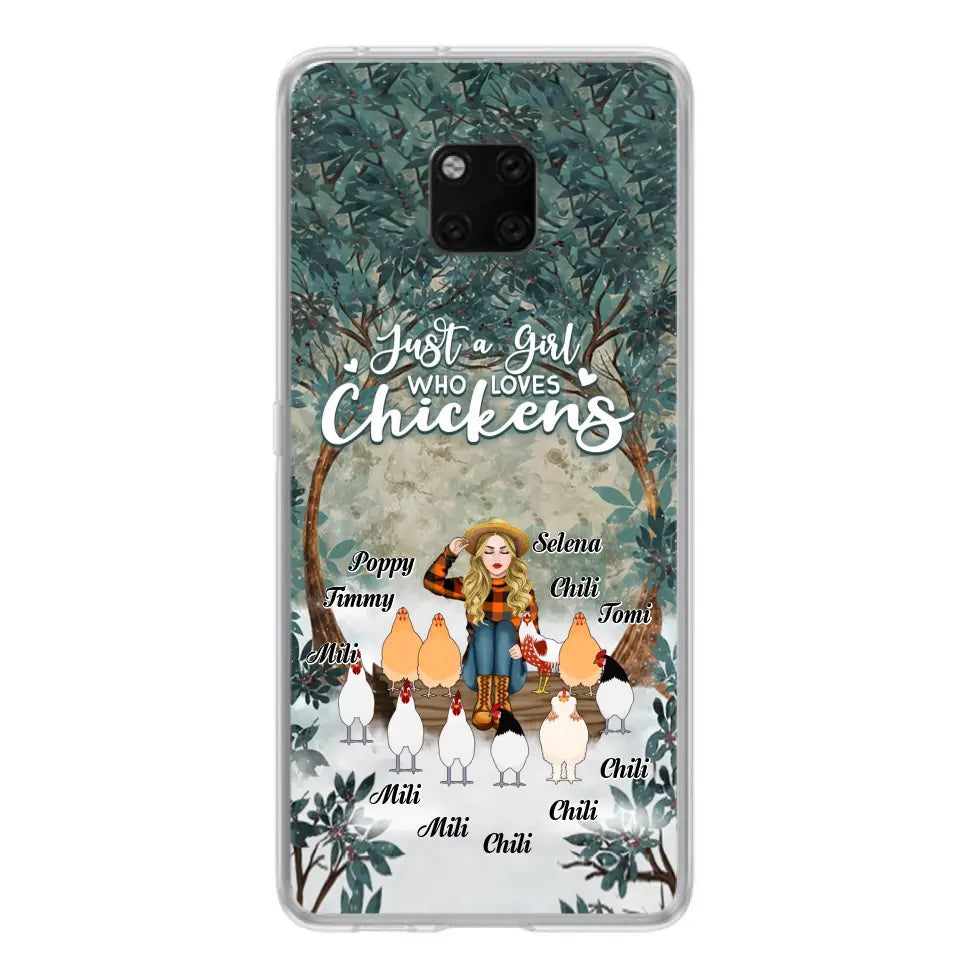 Personalized Just A Girl Who Loves Chickens Phone Case - Girl With Up to 10 Chickens - Case For Xiaomi, Oppo And Huawei
