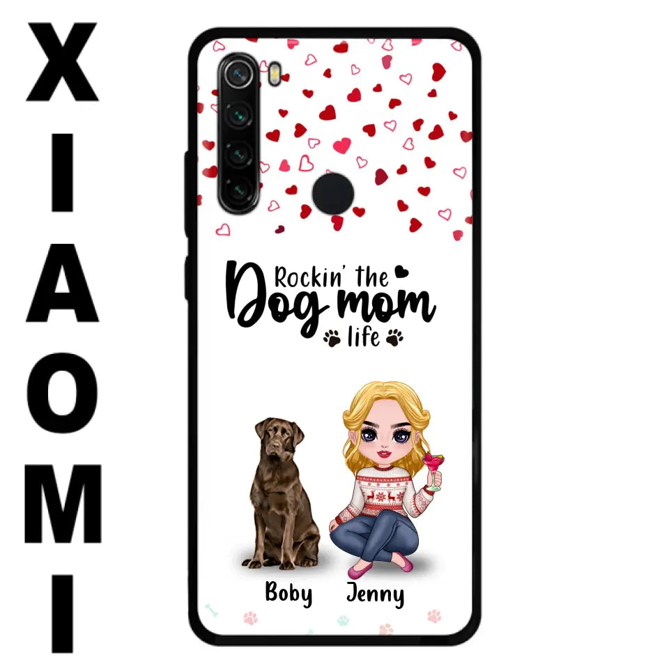 Personalized Dog Mom Front Phone Case - Up to 5 Dogs - Gift Idea For Dog Lover - Rockin' The Dog Mom Life - Case For Xiaomi, Oppo And Huawei
