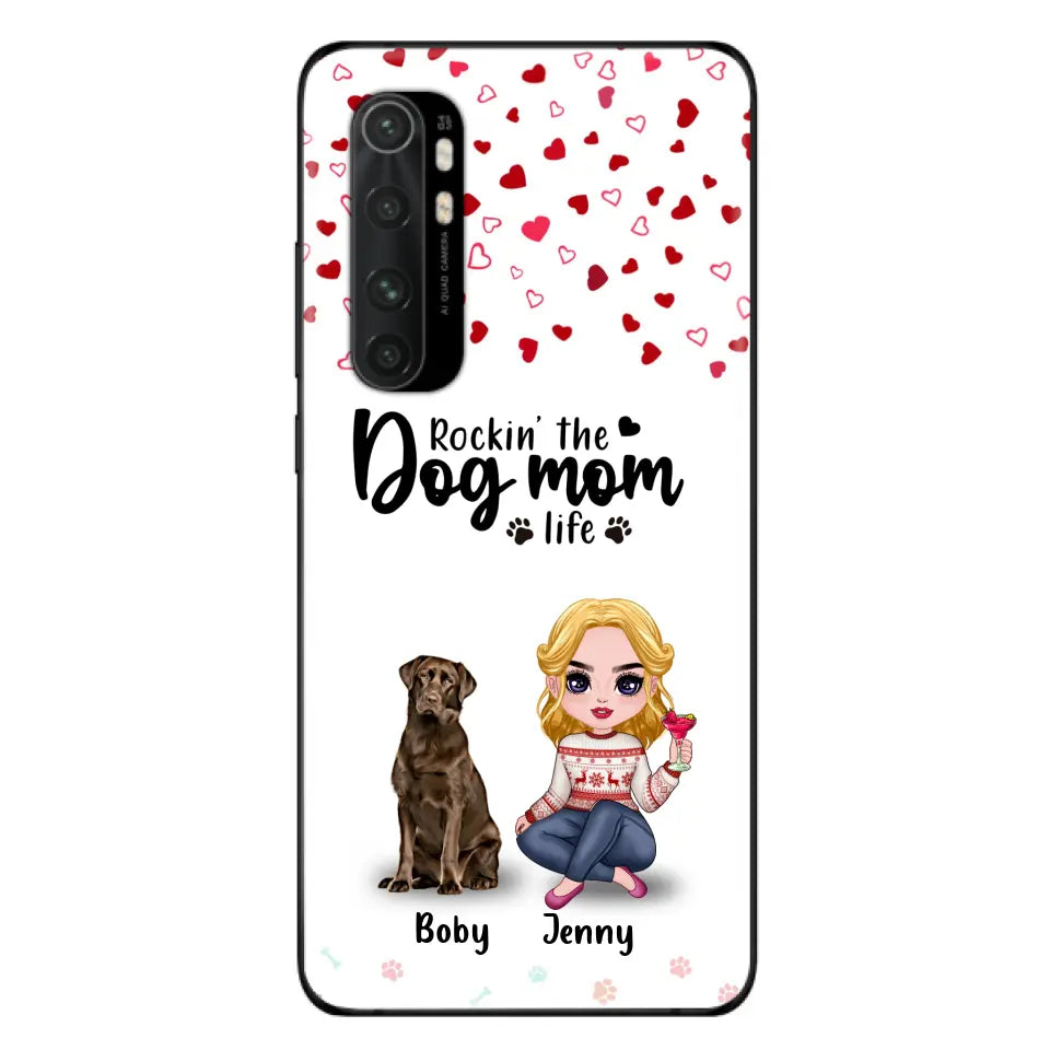 Personalized Dog Mom Front Phone Case - Up to 5 Dogs - Gift Idea For Dog Lover - Rockin' The Dog Mom Life - Case For Xiaomi, Oppo And Huawei