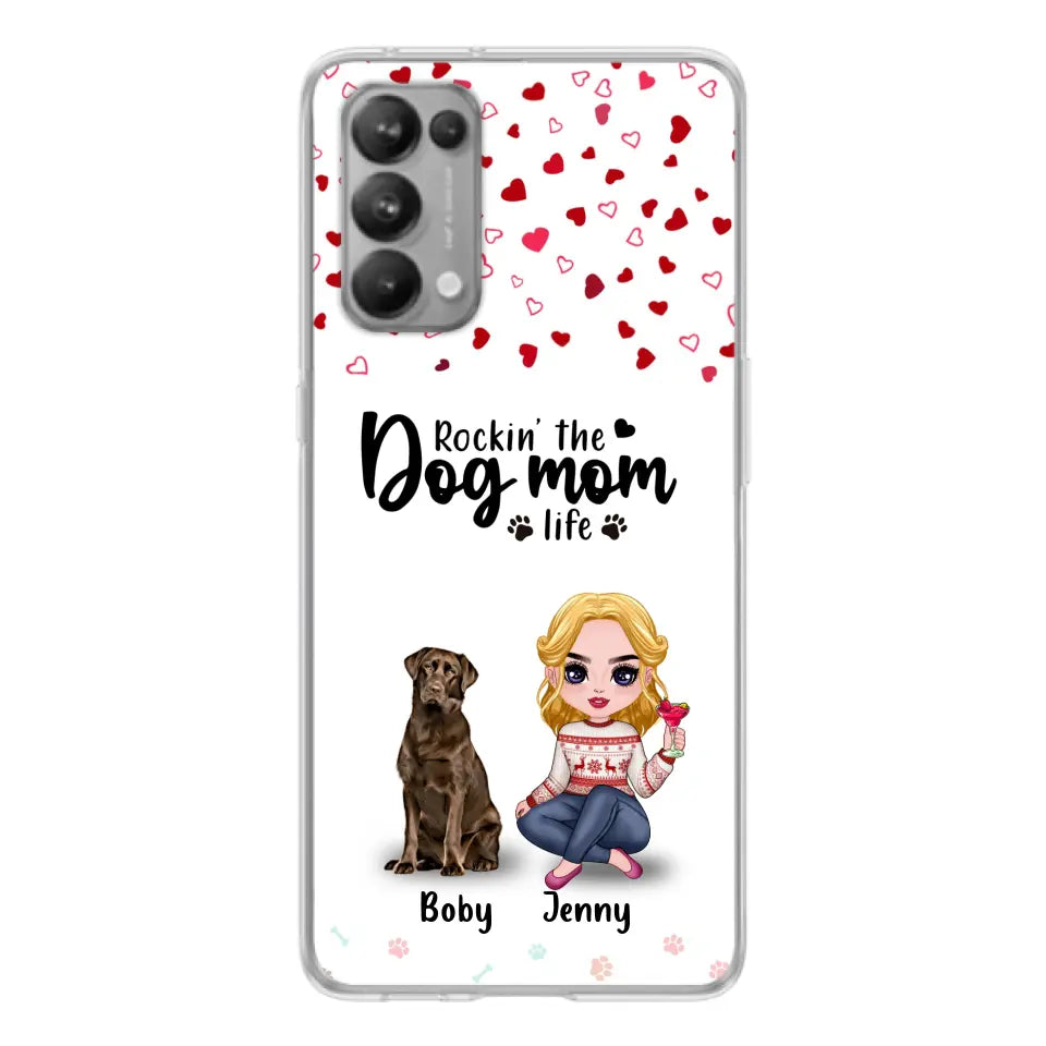 Personalized Dog Mom Front Phone Case - Up to 5 Dogs - Gift Idea For Dog Lover - Rockin' The Dog Mom Life - Case For Xiaomi, Oppo And Huawei