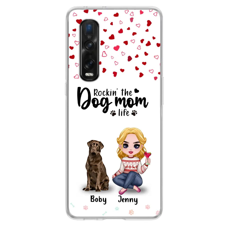 Personalized Dog Mom Front Phone Case - Up to 5 Dogs - Gift Idea For Dog Lover - Rockin' The Dog Mom Life - Case For Xiaomi, Oppo And Huawei