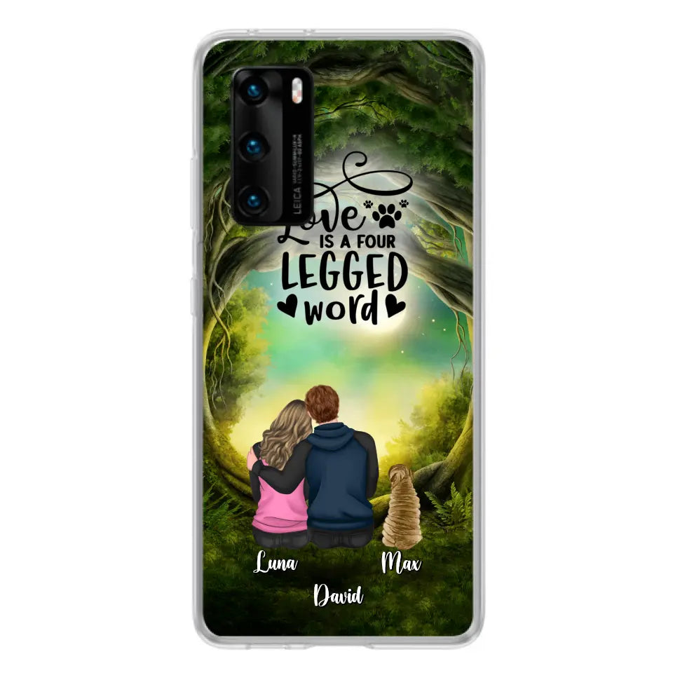 Personalized Couple And Dogs Phone Case - Couple With Up to 5 Dogs - Gift Idea For Couple/Dog Lover - Case For Xiaomi/Huawei/Oppo