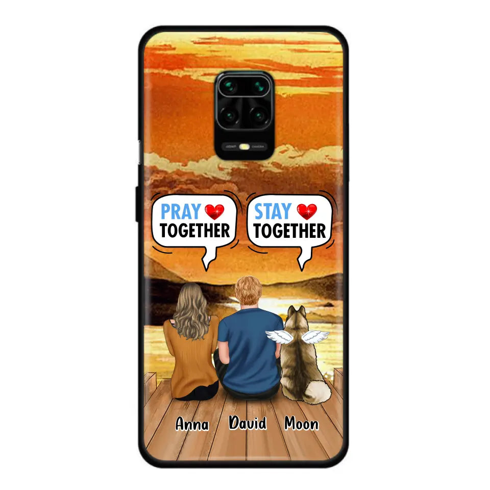 Personalized Couple With Pet Phone Case - Couple With Up to 2 Pets - Gift Idea For Dog/Cat Lover - Pray Together Stay Together - Case For Xiaomi, Oppo And Huawei