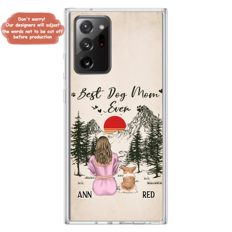 Custom Personalized Dog Mom Phone Case - Upto 4 Dogs - Mother's Day Gift Idea Dog Lovers - Best Dog Mom Ever - Case For iPhone/Samsung