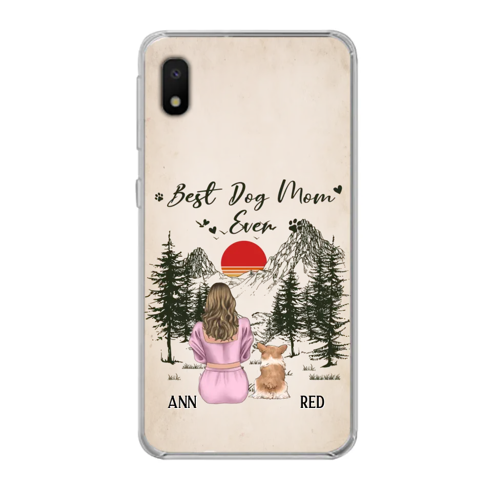 Custom Personalized Dog Mom Phone Case - Upto 4 Dogs - Mother's Day Gift Idea Dog Lovers - Best Dog Mom Ever - Case For iPhone/Samsung