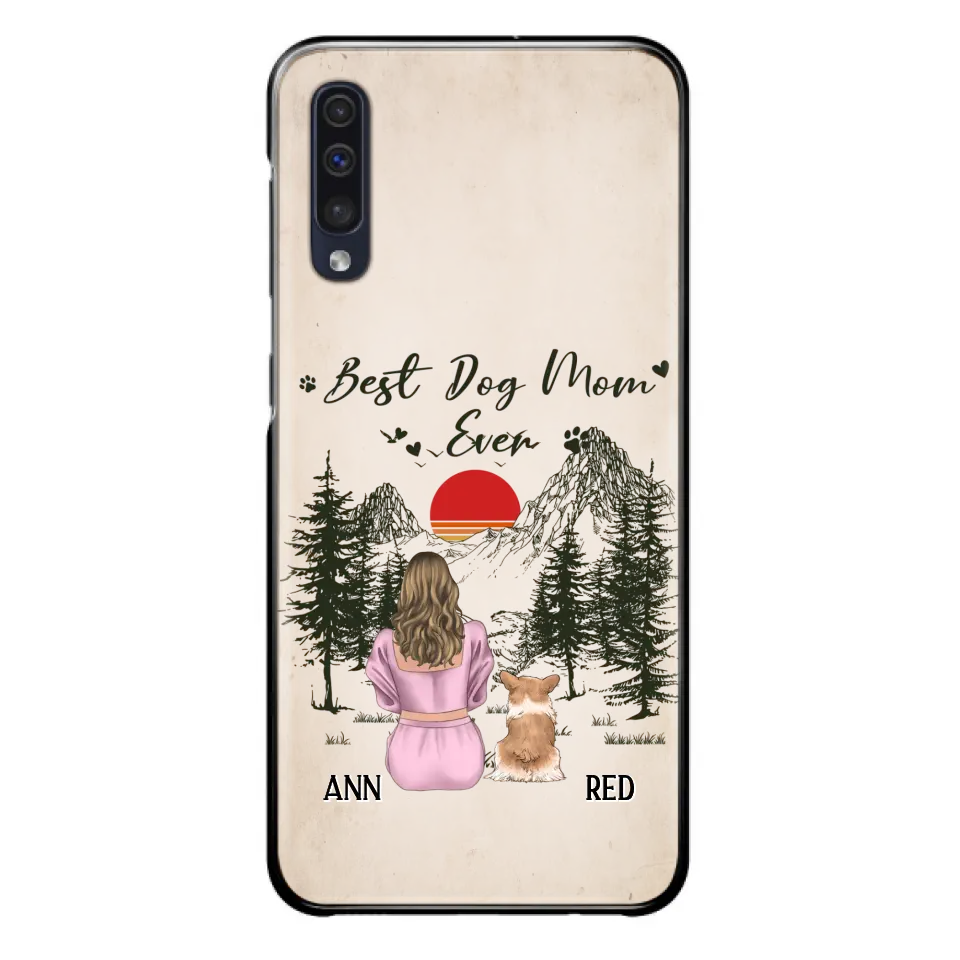 Custom Personalized Dog Mom Phone Case - Upto 4 Dogs - Mother's Day Gift Idea Dog Lovers - Best Dog Mom Ever - Case For iPhone/Samsung