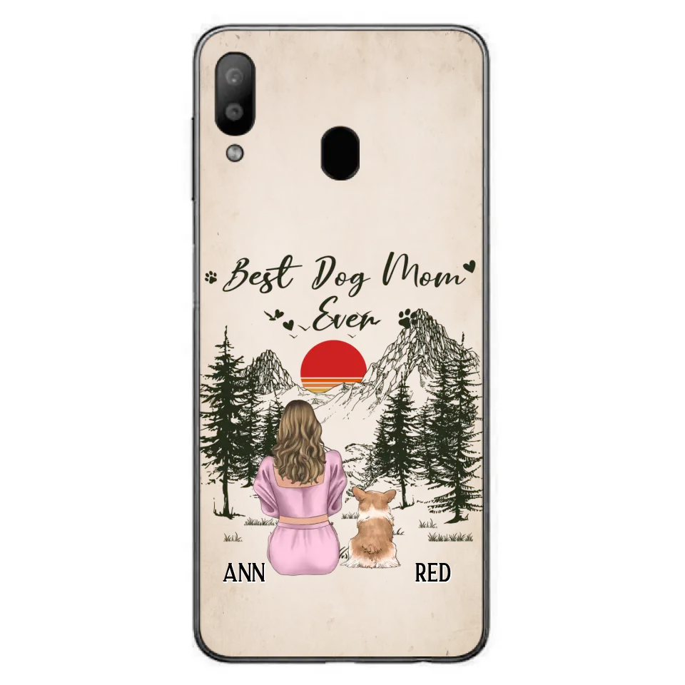 Custom Personalized Dog Mom Phone Case - Upto 4 Dogs - Mother's Day Gift Idea Dog Lovers - Best Dog Mom Ever - Case For iPhone/Samsung