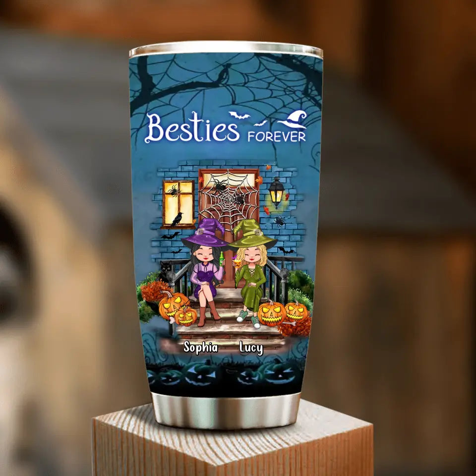 Personalized Halloween Friend Tumbler - Up to 5 Friends - Halloween Gift Idea for Friends/Sisters - Besties Forever