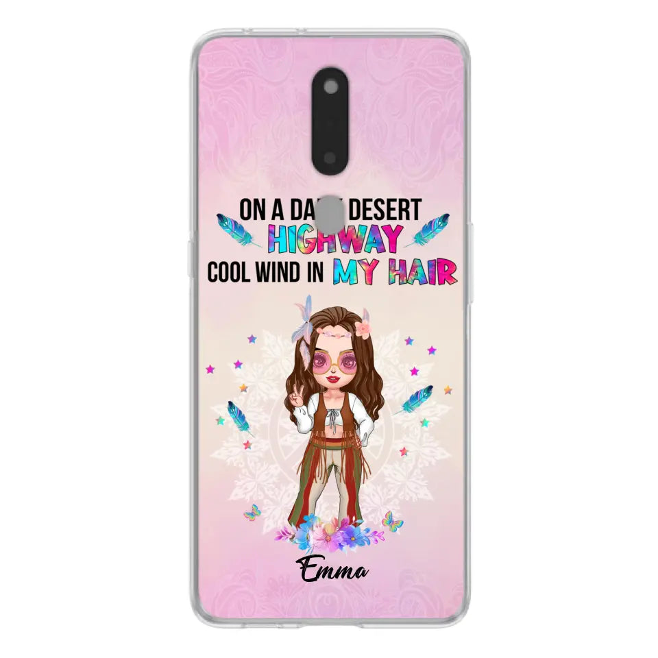 Custom Personalized Hippie Phone Case - Best Gift For Hippies - On A Dark Desert Highway Cool Wind In My Hair - Case For Xiaomi/Huawei/Oppo