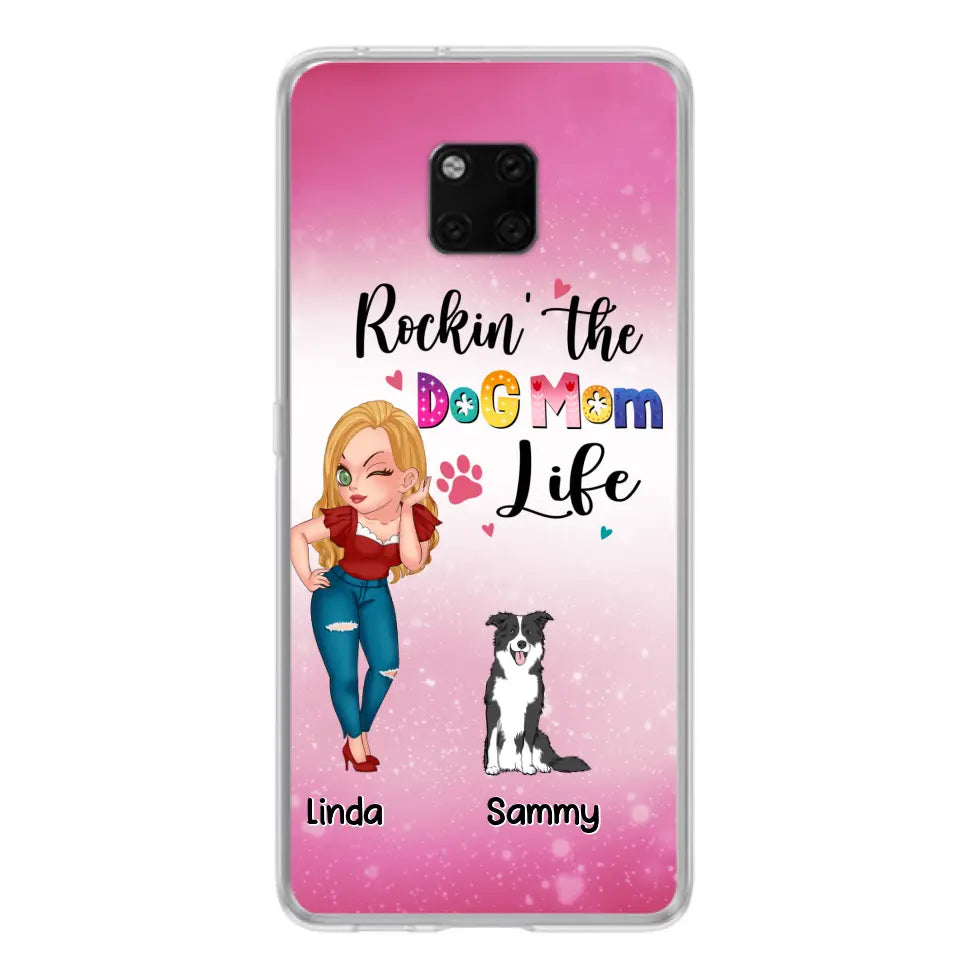 Personalized Dog Mom Phone Case - Up to 6 Dogs - Gift Idea For Dog Lover - Rockin' The The Dog Mom Life - Case for Xiaomi, Huawei & Oppo