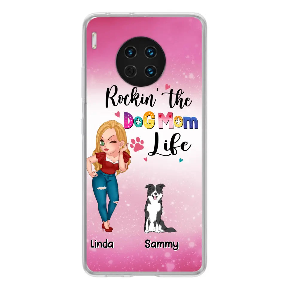 Personalized Dog Mom Phone Case - Up to 6 Dogs - Gift Idea For Dog Lover - Rockin' The The Dog Mom Life - Case for Xiaomi, Huawei & Oppo
