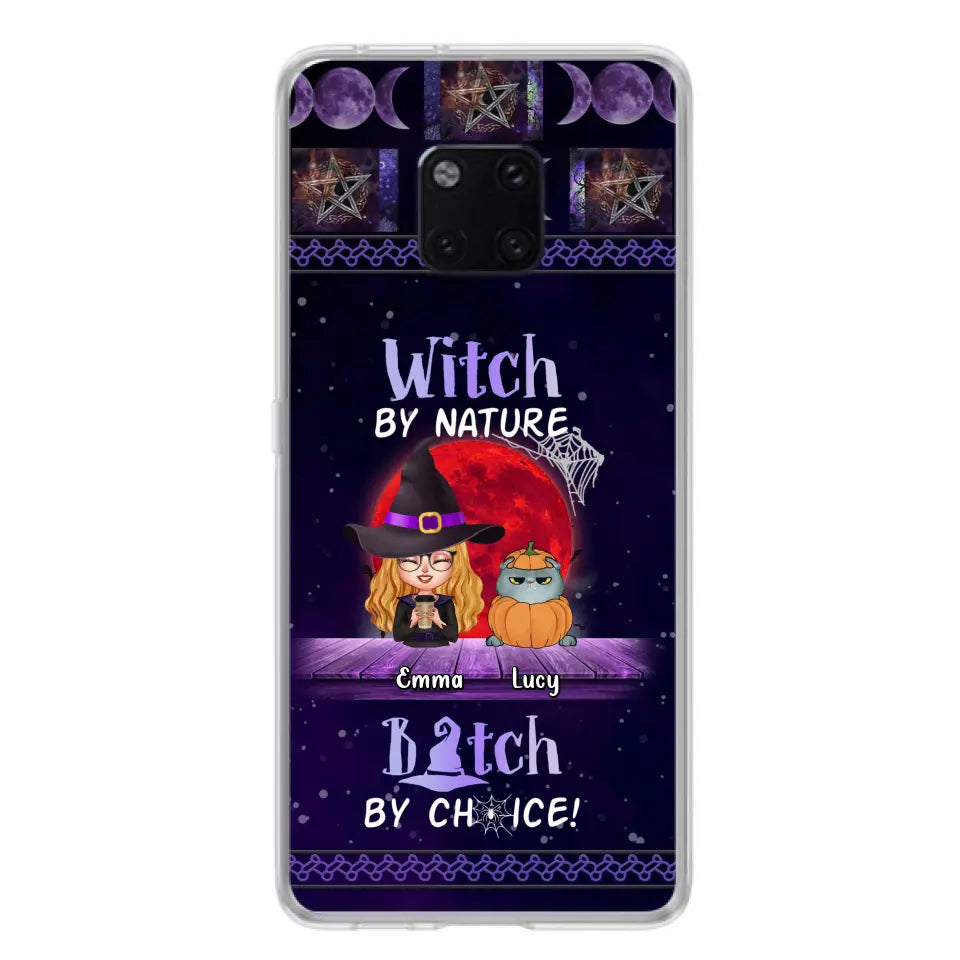 Personalized Witch Phone Case - Up to 6 Cats/Dogs - Halloween Gift Idea For Cat/Dog Lovers/Friends - Case for Xiaomi, Huawei & Oppo