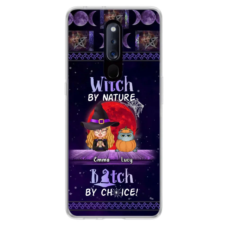 Personalized Witch Phone Case - Up to 6 Cats/Dogs - Halloween Gift Idea For Cat/Dog Lovers/Friends - Case for Xiaomi, Huawei & Oppo