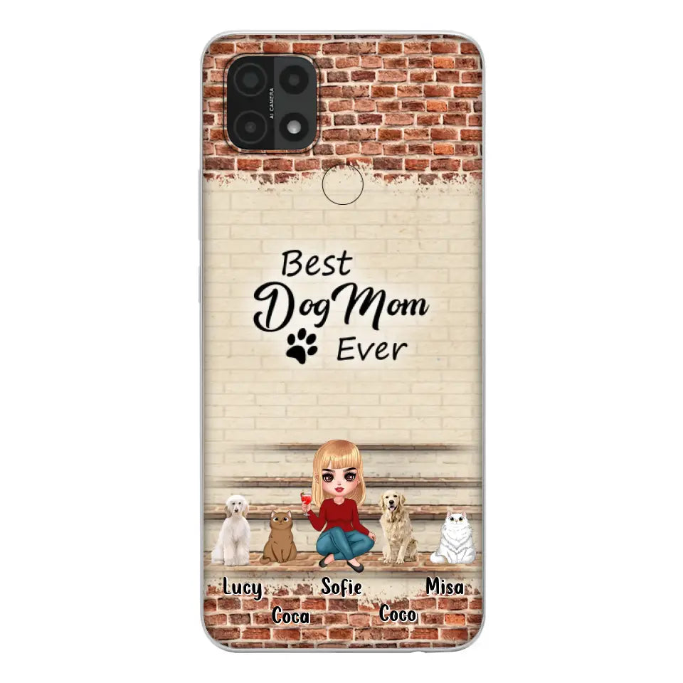 Personalized Dog/Cat Mom Phone Case - Gift Idea For Dog/Cat Lovers/Mother's Day - Up to 3 Dogs/Cats - Best Dog Mom Ever - Cases Oppo/Xiaomi/Huawei