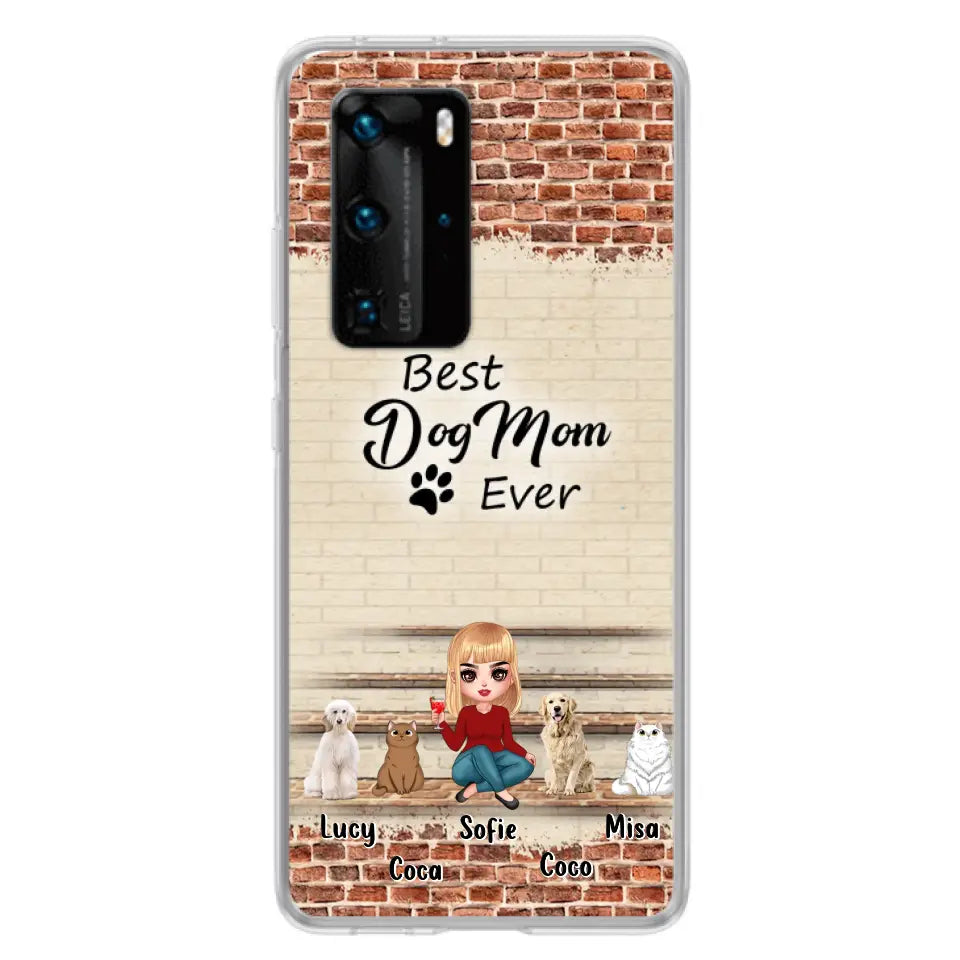Personalized Dog/Cat Mom Phone Case - Gift Idea For Dog/Cat Lovers/Mother's Day - Up to 3 Dogs/Cats - Best Dog Mom Ever - Cases Oppo/Xiaomi/Huawei