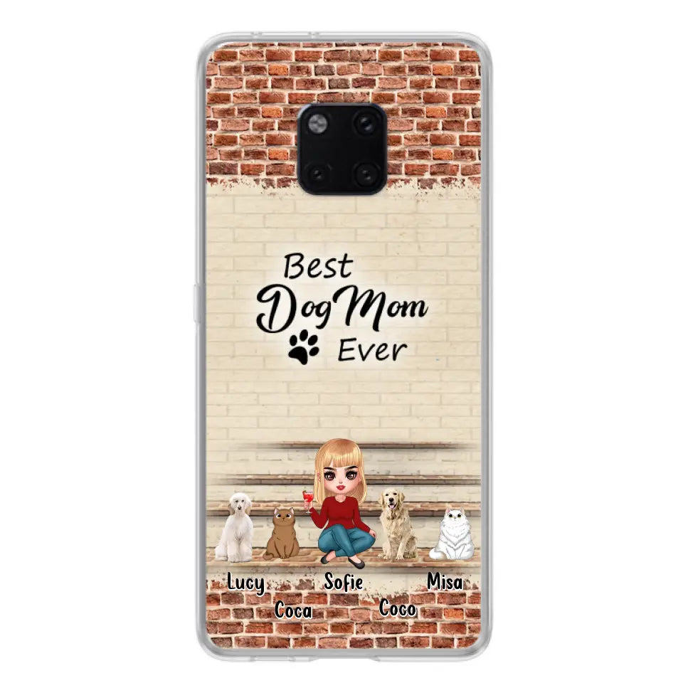 Personalized Dog/Cat Mom Phone Case - Gift Idea For Dog/Cat Lovers/Mother's Day - Up to 3 Dogs/Cats - Best Dog Mom Ever - Cases Oppo/Xiaomi/Huawei