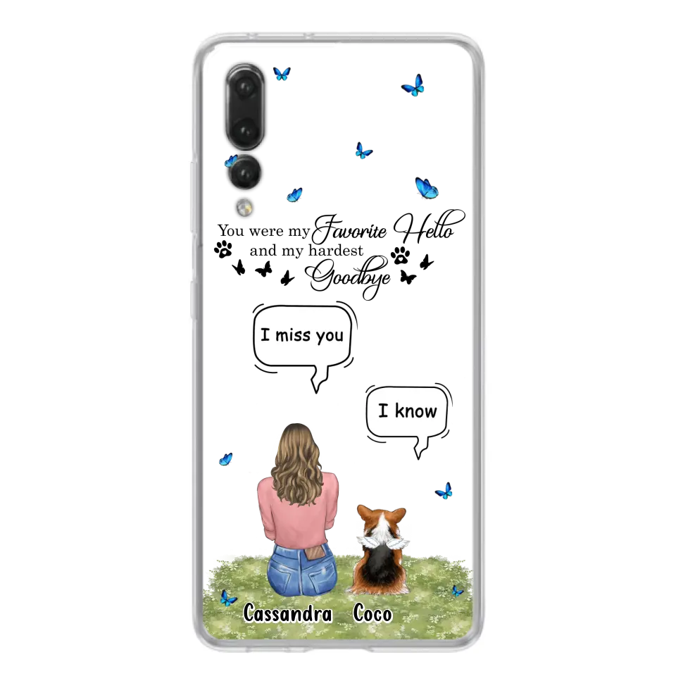 Personalized Pet Phone Case - Up to 4 Pets - Gift Idea For Couple/Dog/Cat Lover - You Were My Favorite Hello - Case For Oppo/Xiaomi/Huawei