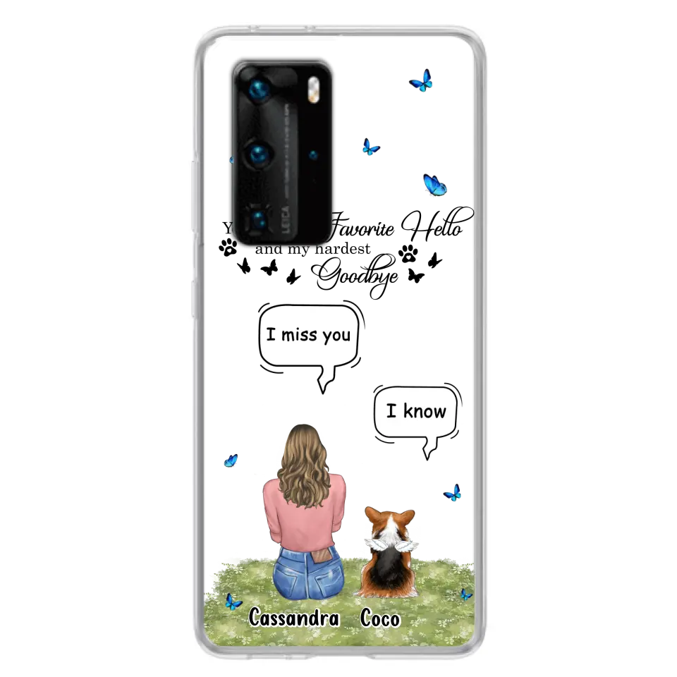 Personalized Pet Phone Case - Up to 4 Pets - Gift Idea For Couple/Dog/Cat Lover - You Were My Favorite Hello - Case For Oppo/Xiaomi/Huawei