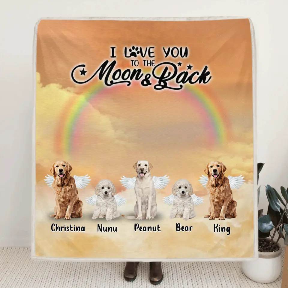 Personalized Dog Memorial Blanket - Best Gift For Dog Lovers - Don't Cry For Me Mom! I'm Ok