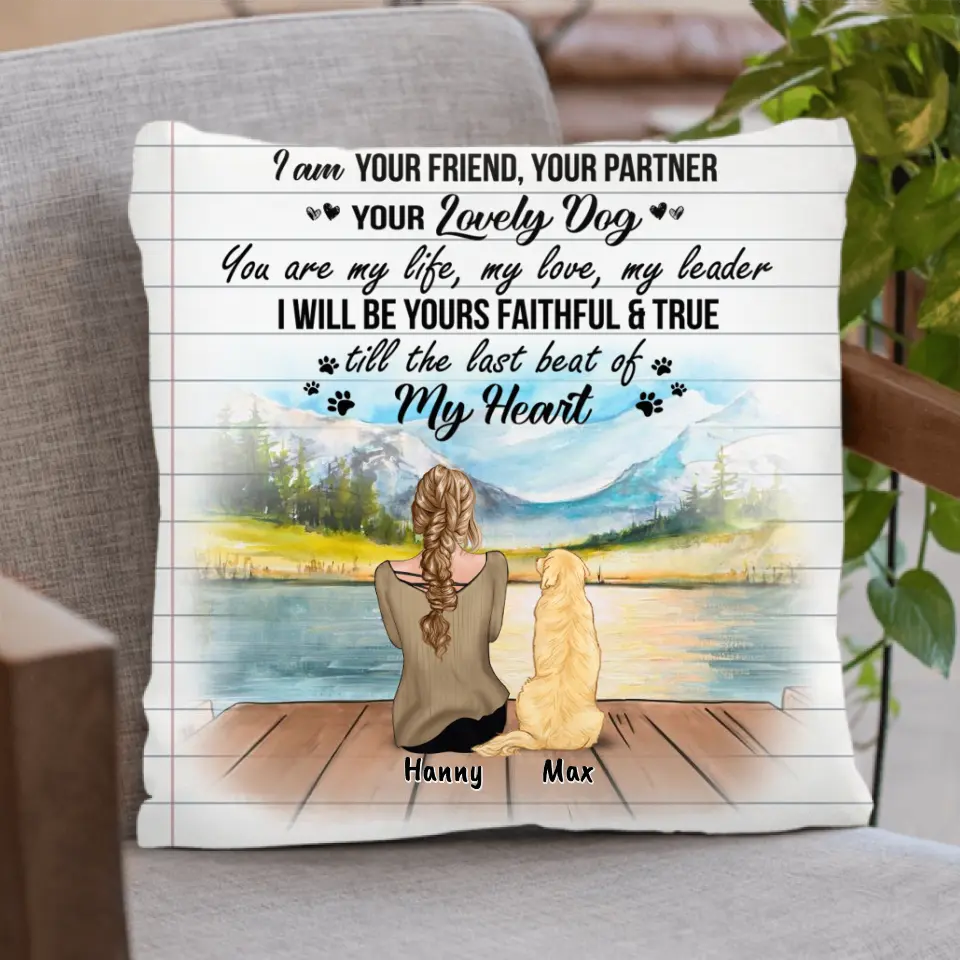 Personalized Dog Mom Quilt/Fleece Blanket/Pillow Cover - Up to 5 Dogs - Best Gift For Dog Lovers - I'm Your Friend, Your Partner - TBZX4U
