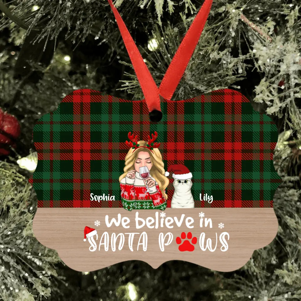 Personalized Pet Mom Merry Christmas Ornament - Up to 5 Pets - Best Gift For Cat/Dog Lover - Christmas Ya Filthy Animal