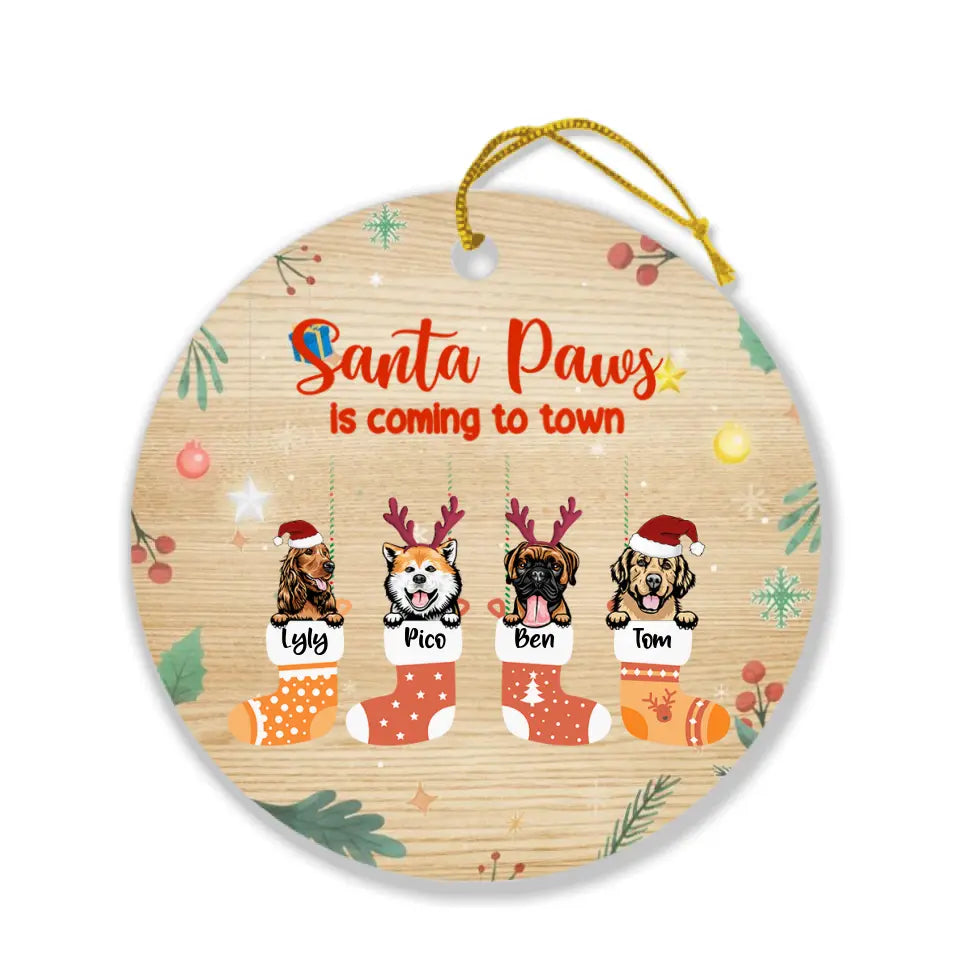 Personalized Christmas Pet In Socks - Up to 4 Pets - Best Gift For Dog Lover/Cat Lover