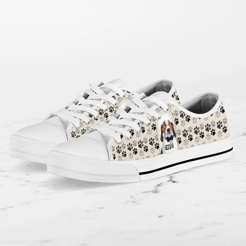 Personalized Dog Canvas Sneakers - Gift Idea for Dog Lovers
