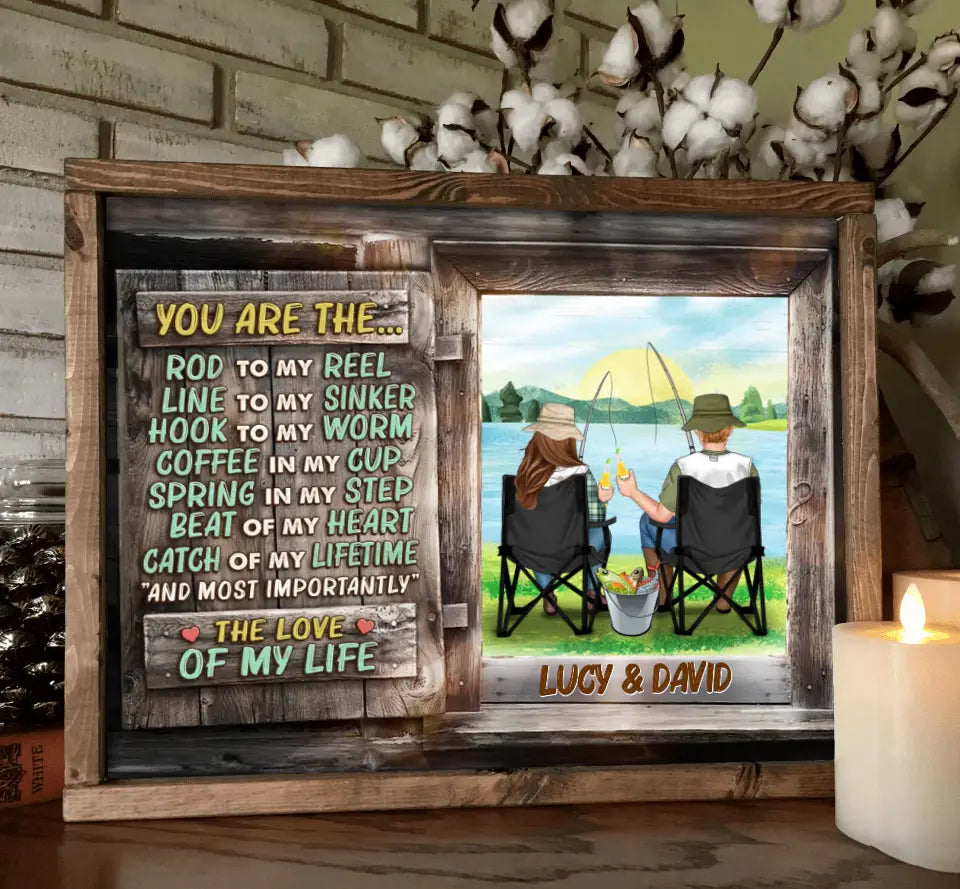 Personalized Fishing Couple Unframed Poster - Gift Idea for Couple - You Are The Rod To My Reel