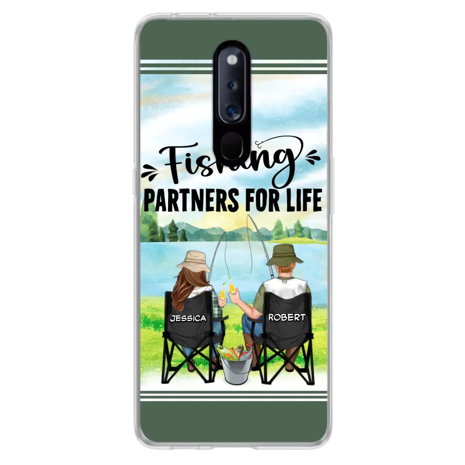Custom Personalized Fishing Couple Phone Case - Gift Idea for Couple - Fishing Partners For Life - Case For Oppo/Xiaomi/Huawei
