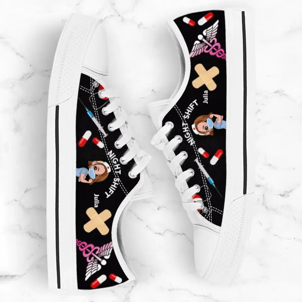 Personalized Nurse Canvas Sneakers - Gift Idea for Nurses/Friends