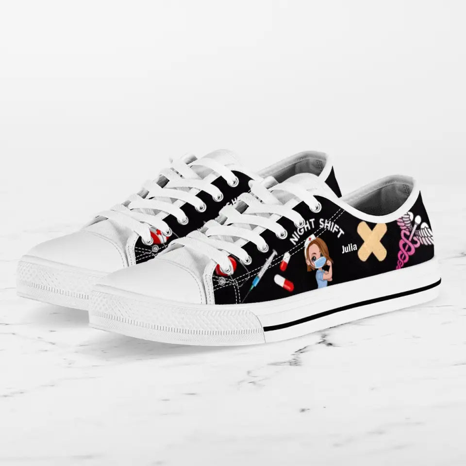 Personalized Nurse Canvas Sneakers - Gift Idea for Nurses/Friends