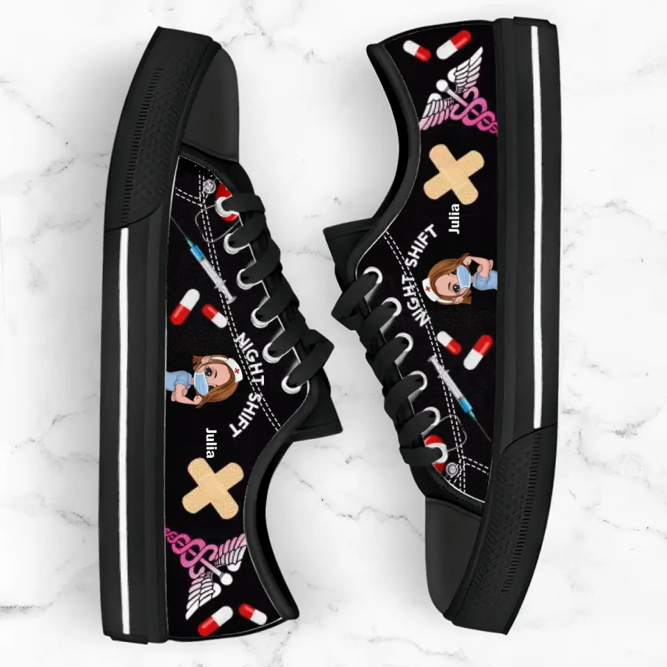 Personalized Nurse Canvas Sneakers - Gift Idea for Nurses/Friends