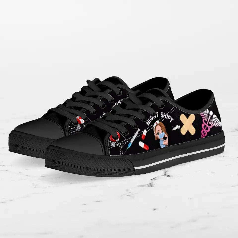Personalized Nurse Canvas Sneakers - Gift Idea for Nurses/Friends